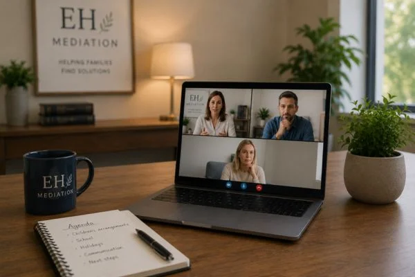 child access mediation Dover online meeting.